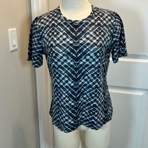 Banana Republic Malibu Tee Tie Dye Print Crew Neck Short Sleeve Top Womens M